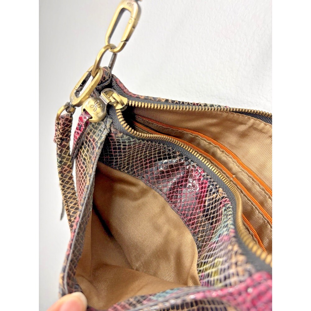 HOBO Darcy Convertible Shoulder Crossbody Snakeskin Leather Mini Purse - Picture 3 of 7